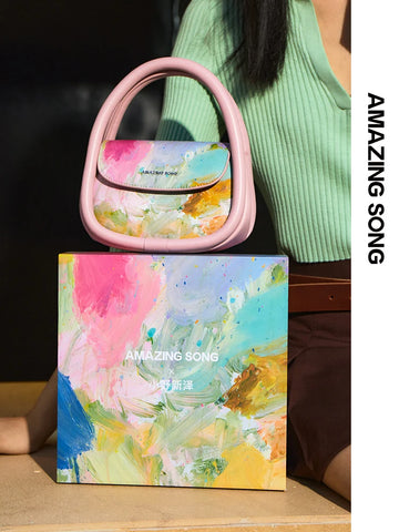 AMAZING SONG CO-BRANDED XIAOYE Soft Medium Size Genuine Leather Female Bags (MLPS-08)