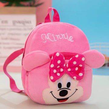 Disney Cartoon Mickey Mouse Minnie Winnie the Pooh Backpack Plush School Bag Kindergarten School Supplies Children Bags (MLKC-02)