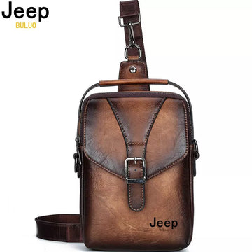 Tasche BULUO Marke Männer Leder BH Herrenmode Multifunktionale Crossbody Unisex Schultertaschen Paare Taille Casual Rucksack (MLFP-02)