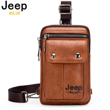 BULUO Pocket - Kleine multifunktionale Umhängetasche mit Kranich-Motiv für Herren, Schultertasche, Beine, Taille, klein, normal, cool, brandneu, modisch (MLFP-01)