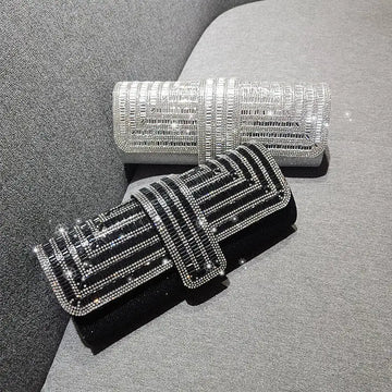 Abendtasche aus Kristall, Hand- und Armkette, Diamantstab, Dreierpack Cocktail, Hochzeitsfeier (MLCL-05)