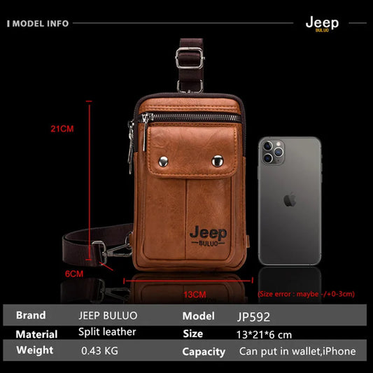 BULUO Pocket - Kleine multifunktionale Umhängetasche mit Kranich-Motiv für Herren, Schultertasche, Beine, Taille, klein, normal, cool, brandneu, modisch (MLFP-01)