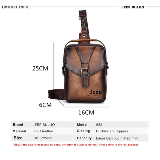 Tasche BULUO Marke Männer Leder BH Herrenmode Multifunktionale Crossbody Unisex Schultertaschen Paare Taille Casual Rucksack (MLFP-02)