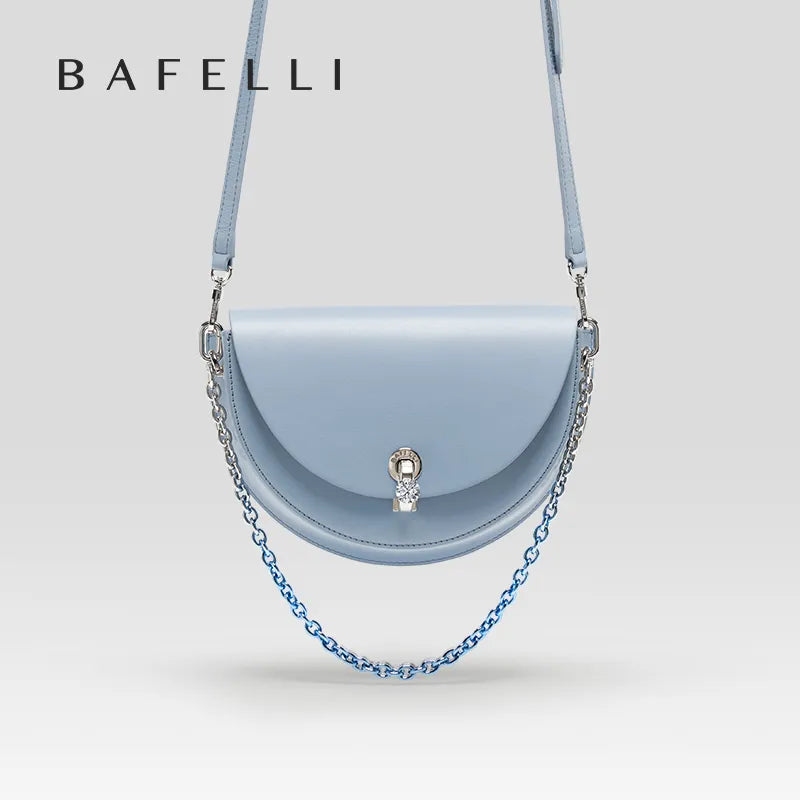 BAFELLI 2023 New Women's Handbag Diamond Strap Lock Crossbody Bag Luxury Brand Designer Women's Chain Bag (MLCB-03)
