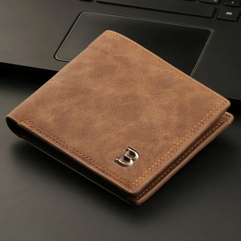 Best Selling Leather Wallet for Men Small Coin Bag Simple Thin Wallet Business Card Wallet Short Wallet for Men New Fashion 2023 (MLWL-01)